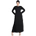 Fowling shrug double layered abaya- Black-Green Fowling shrug double layered abaya- Black-Green